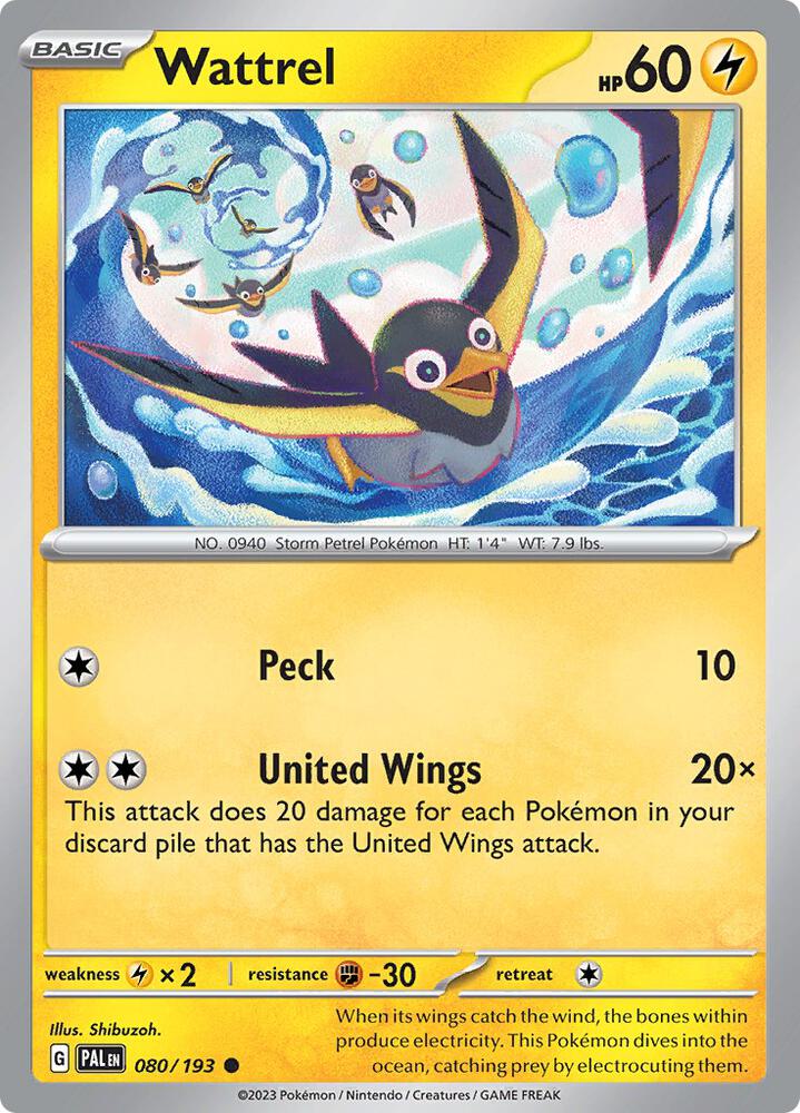 Wattrel - 080/193 Normal SV02: Paldea Evolved Common 080/193