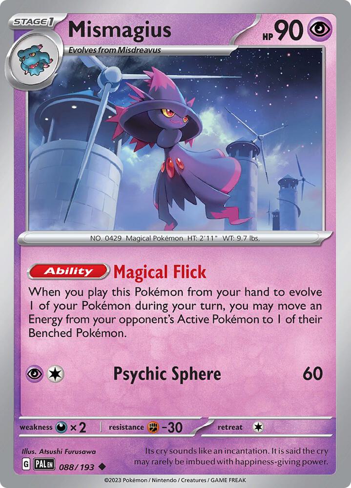 Mismagius - 088/193 Normal SV02: Paldea Evolved Uncommon 088/193