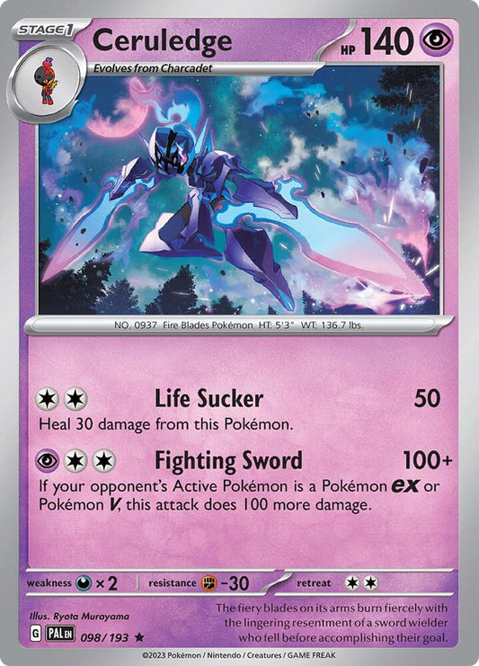Ceruledge Holofoil SV02: Paldea Evolved Rare 098/193