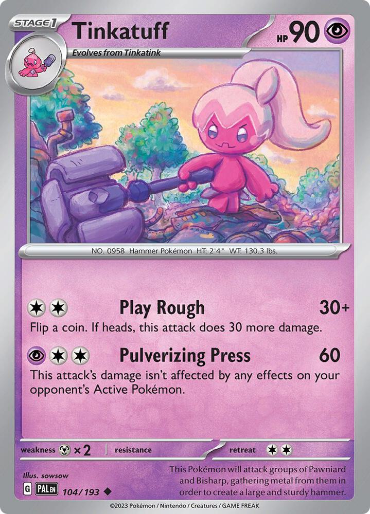 Tinkatuff - 104/193 Normal SV02: Paldea Evolved Uncommon 104/193