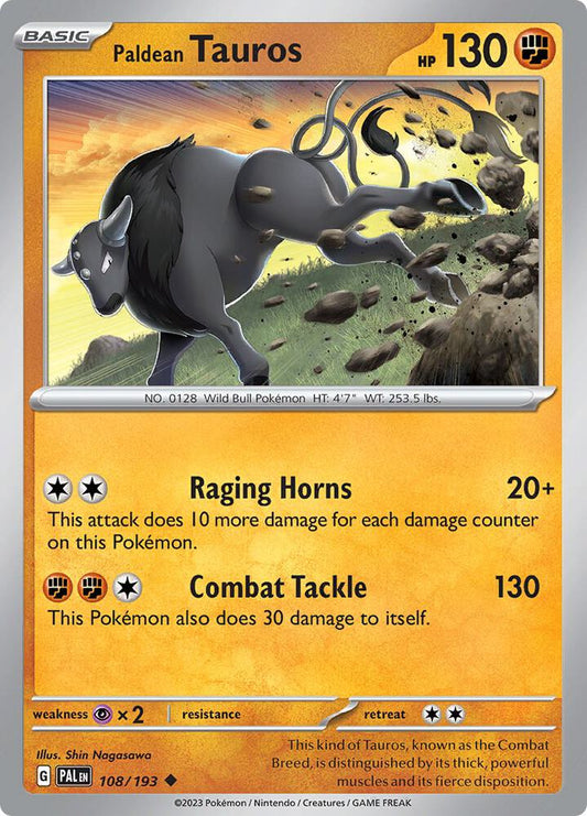 Paldean Tauros - 108/193 Normal SV02: Paldea Evolved Uncommon 108/193