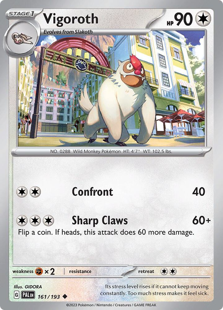 Vigoroth Normal SV02: Paldea Evolved Uncommon 161/193