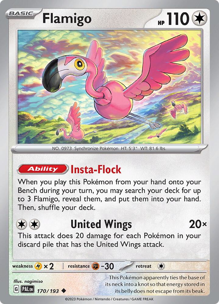 Flamigo Normal SV02: Paldea Evolved Uncommon 170/193