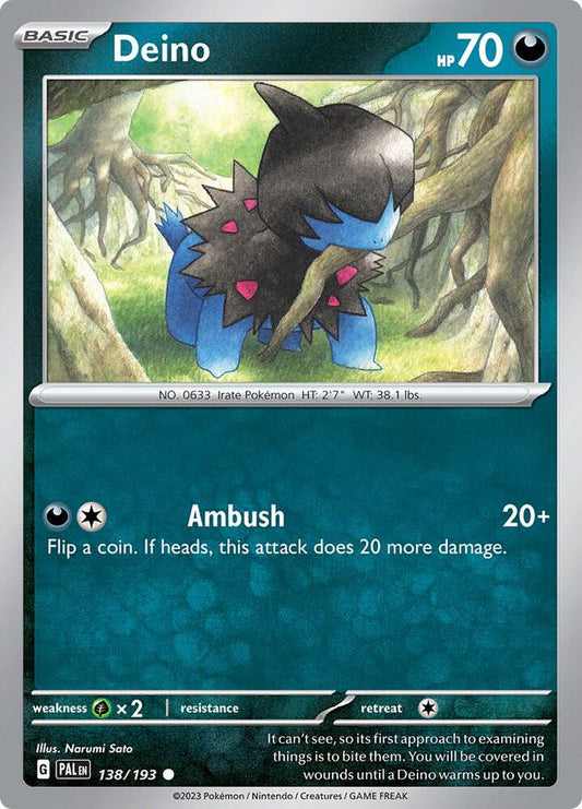 Deino Normal SV02: Paldea Evolved Common 138/193