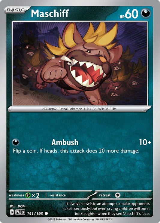 Maschiff - 141/193 Normal SV02: Paldea Evolved Common 141/193