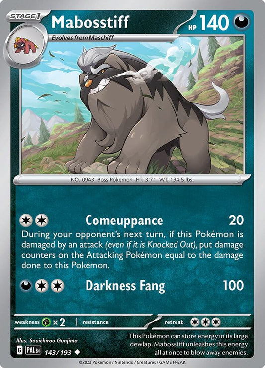 Mabosstiff Normal SV02: Paldea Evolved Uncommon 143/193