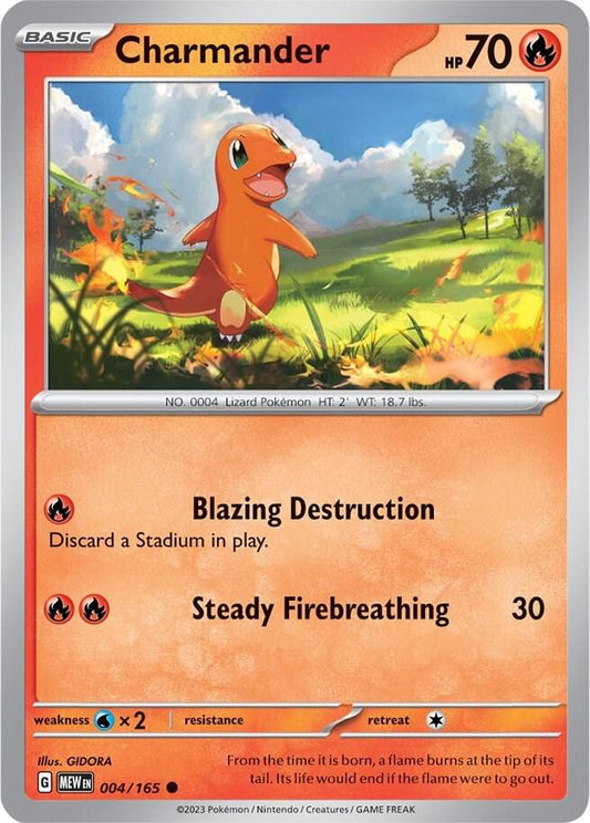 Charmander - 004/165 Normal SV: Scarlet & Violet 151 Common 004/165