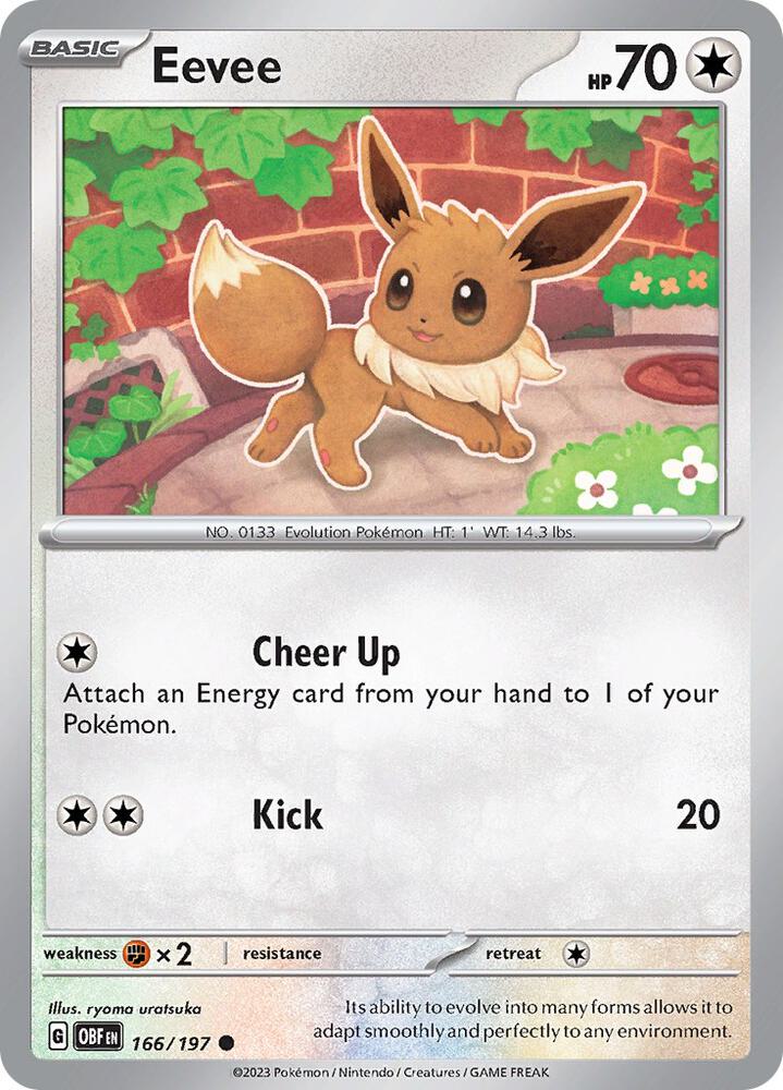 Eevee Normal SV03: Obsidian Flames Common 166/197