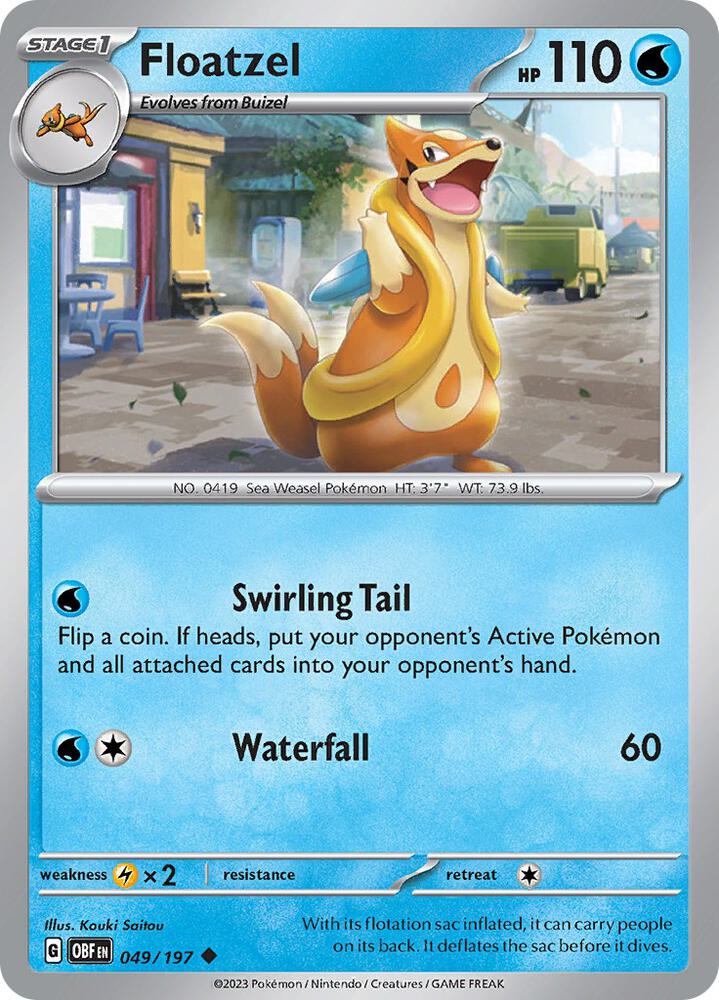 Floatzel Normal SV03: Obsidian Flames Uncommon 049/197