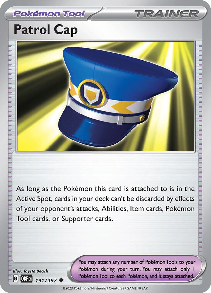 Patrol Cap Normal SV03: Obsidian Flames Uncommon 191/197