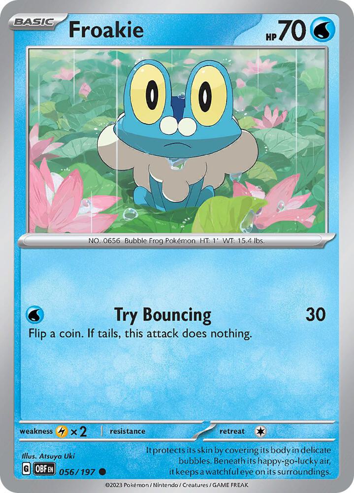 Froakie Normal SV03: Obsidian Flames Common 056/197
