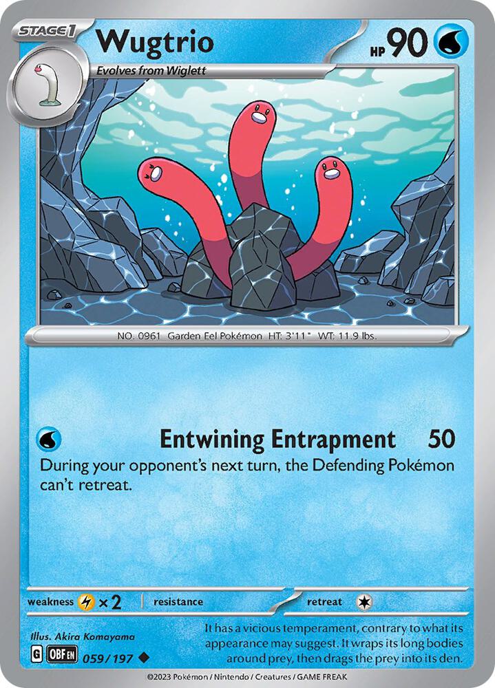 Wugtrio Normal SV03: Obsidian Flames Uncommon 059/197