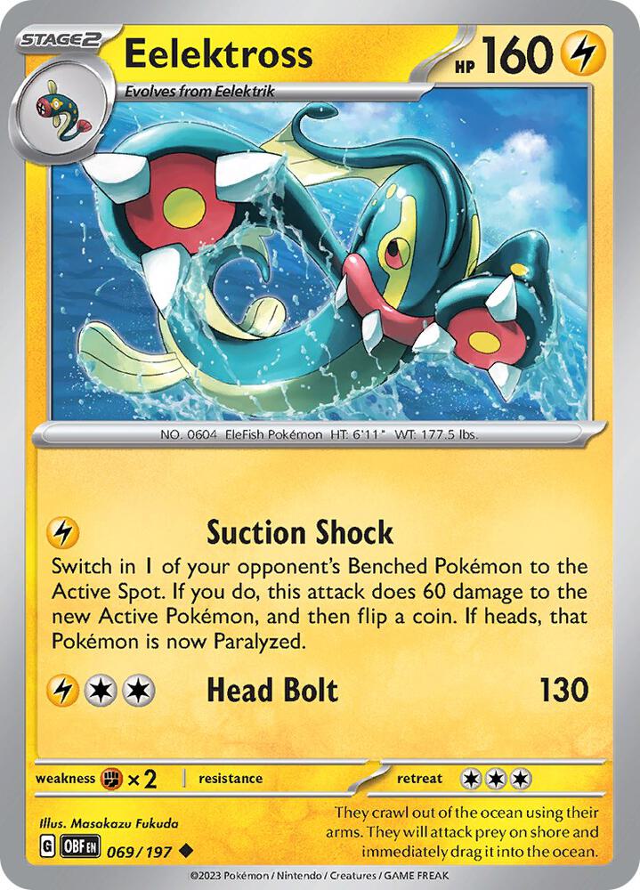 Eelektross Normal SV03: Obsidian Flames Uncommon 069/197