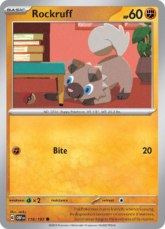 Rockruff Normal SV03: Obsidian Flames Common 116/197