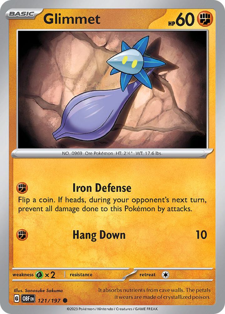 Glimmet - 121/197 Normal SV03: Obsidian Flames Common 121/197
