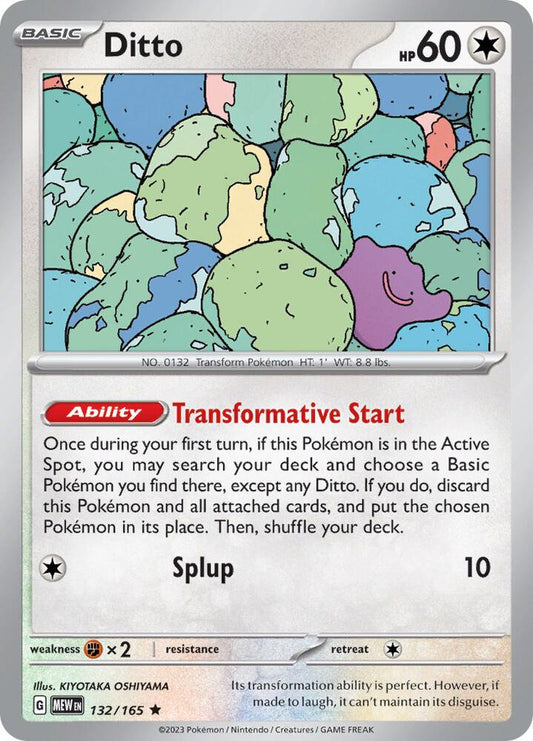 Ditto Reverse Holofoil SV: Scarlet & Violet 151 Rare 132/165