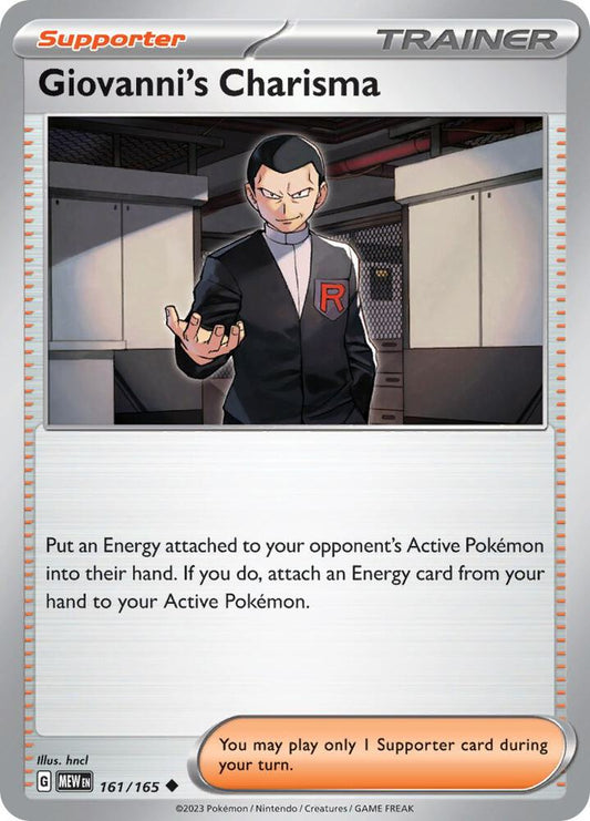 Giovanni's Charisma - 161/165 Normal SV: Scarlet & Violet 151 Uncommon 161/165