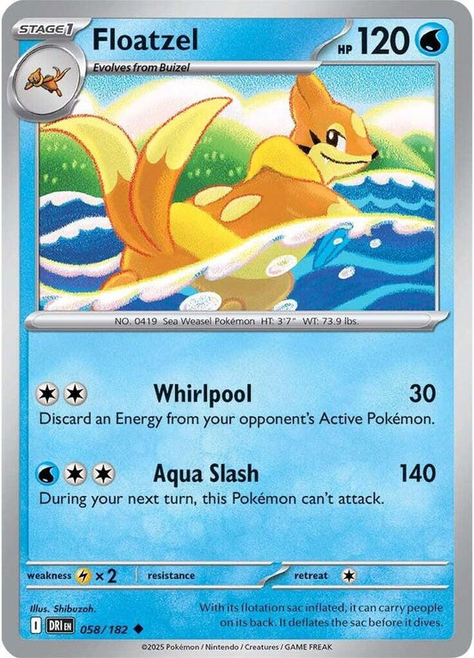 Floatzel Normal SV10: Destined Rivals Uncommon 058/182