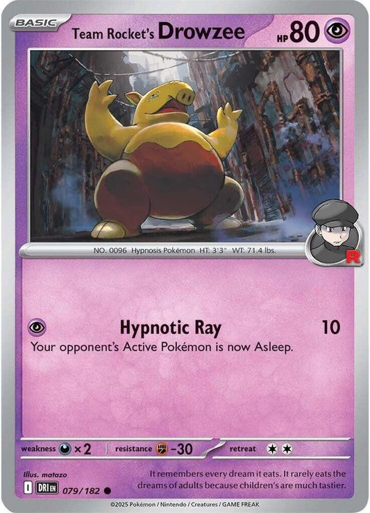 Team Rocket's Drowzee Normal SV10: Destined Rivals Common 079/182