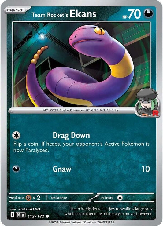 Team Rocket's Ekans Normal SV10: Destined Rivals Common 112/182