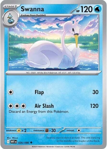 Swanna Normal SV: White Flare Uncommon 026/086