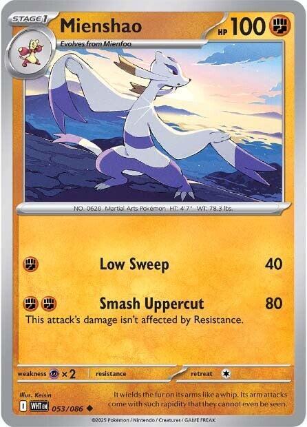 Mienshao Reverse Holofoil SV: White Flare Uncommon 053/086