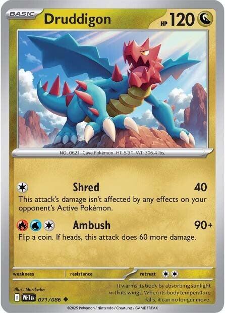 Druddigon Normal SV: White Flare Uncommon 071/086