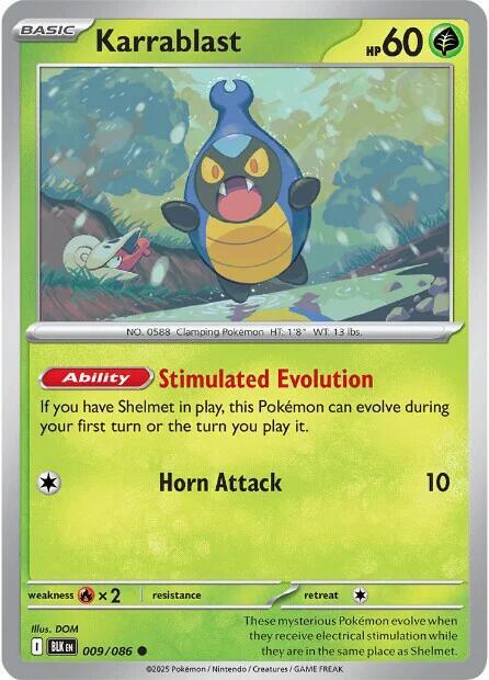 Karrablast Normal SV: Black Bolt Common 009/086