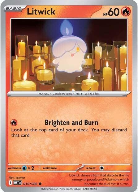 Litwick Normal SV: White Flare Common 016/086