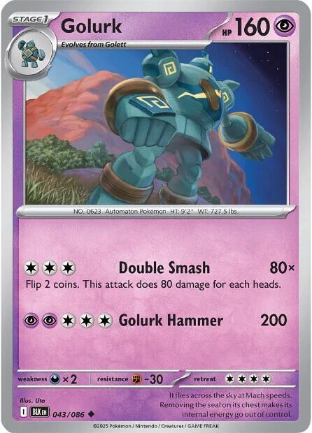 Golurk Normal SV: Black Bolt Uncommon 043/086