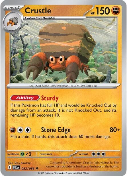 Crustle Normal SV: Black Bolt Uncommon 052/086