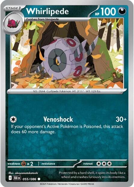 Whirlipede Normal SV: Black Bolt Common 055/086