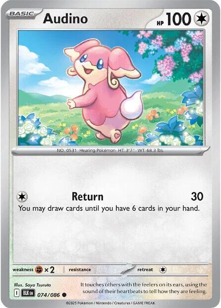 Audino - 074/086 Normal SV: Black Bolt Common 074/086
