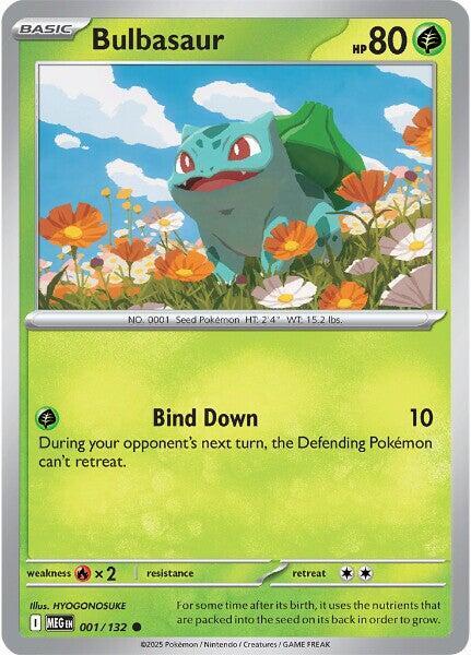 Bulbasaur - 001/132 Reverse Holofoil ME01: Mega Evolution Common 001/132