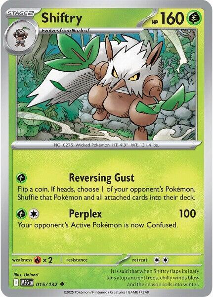 Shiftry Normal ME01: Mega Evolution Uncommon 015/132