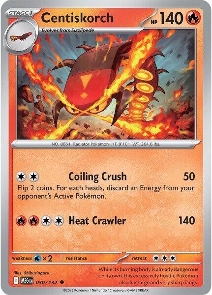 Centiskorch Reverse Holofoil ME01: Mega Evolution Uncommon 030/132
