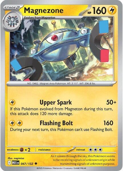 Magnezone Reverse Holofoil ME01: Mega Evolution Uncommon 047/132