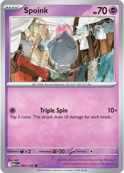 Spoink Normal ME01: Mega Evolution Common 062/132