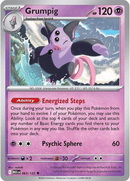 Grumpig Normal ME01: Mega Evolution Uncommon 063/132