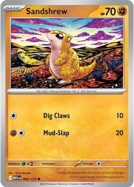 Sandshrew Reverse Holofoil ME01: Mega Evolution Common 068/132