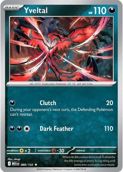 Yveltal Holofoil ME01: Mega Evolution Rare 088/132