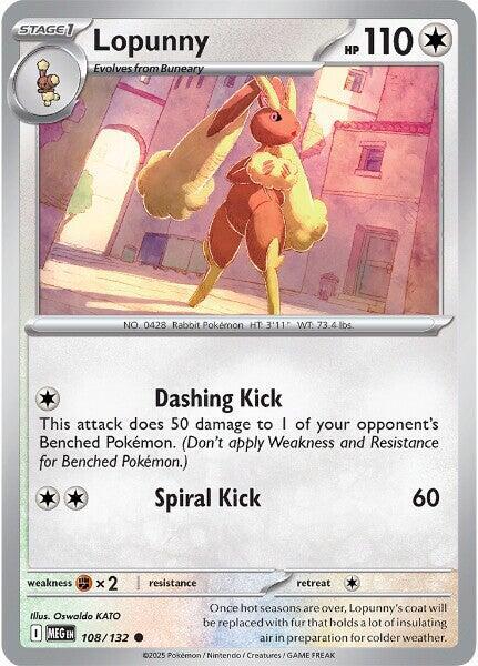 Lopunny Normal ME01: Mega Evolution Common 108/132