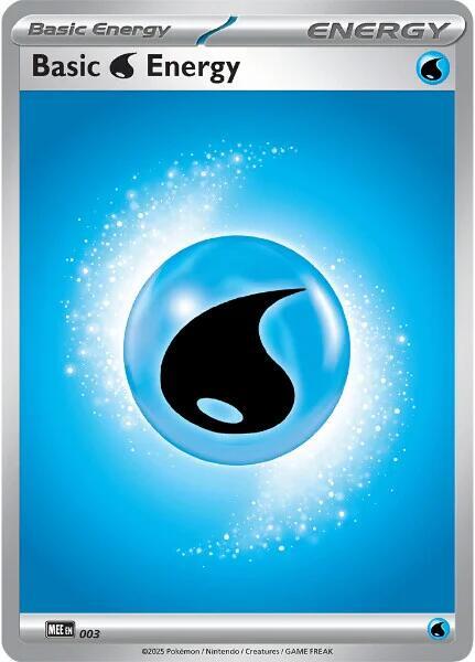 Basic Water Energy - 003 Reverse Holofoil MEE: Mega Evolution Energies
