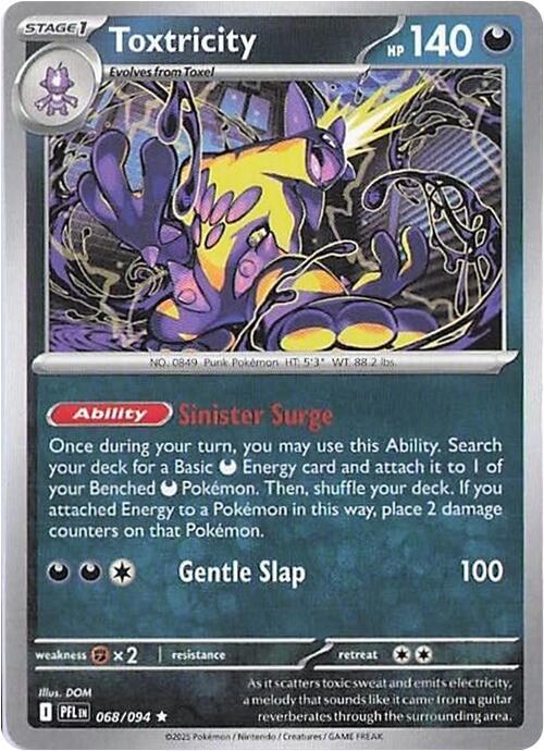 Toxtricity Holofoil ME02: Phantasmal Flames Rare 068/094
