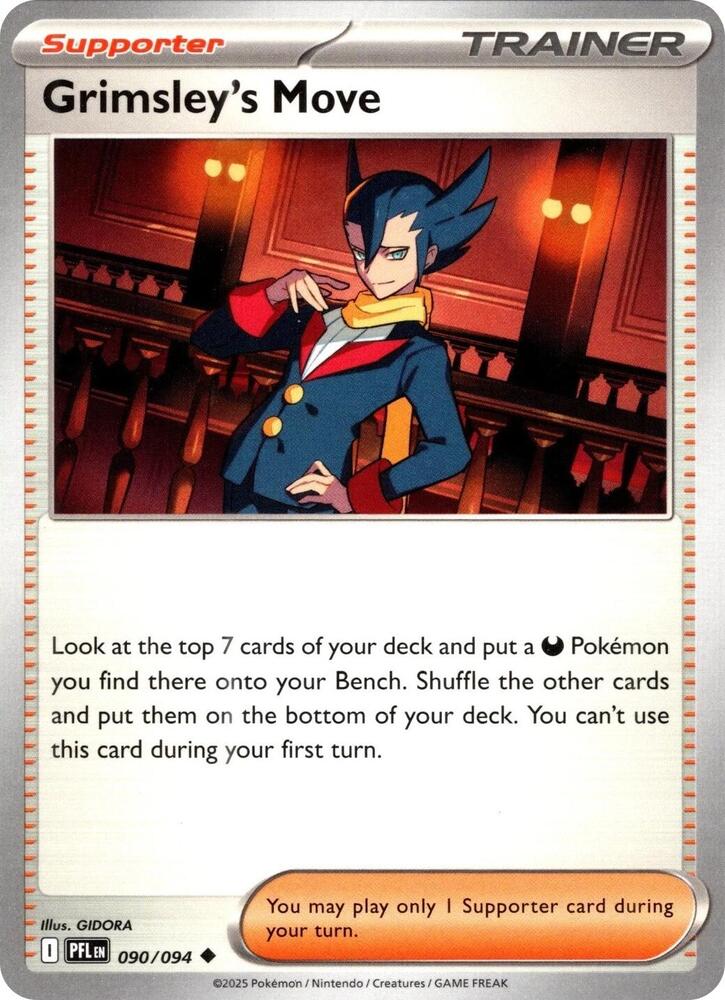 Grimsley's Move Reverse Holofoil ME02: Phantasmal Flames Uncommon 090/094