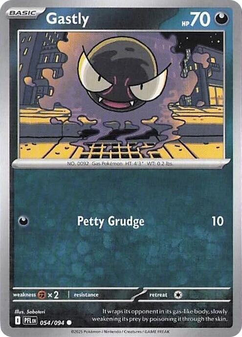 Gastly Reverse Holofoil ME02: Phantasmal Flames Common 054/094
