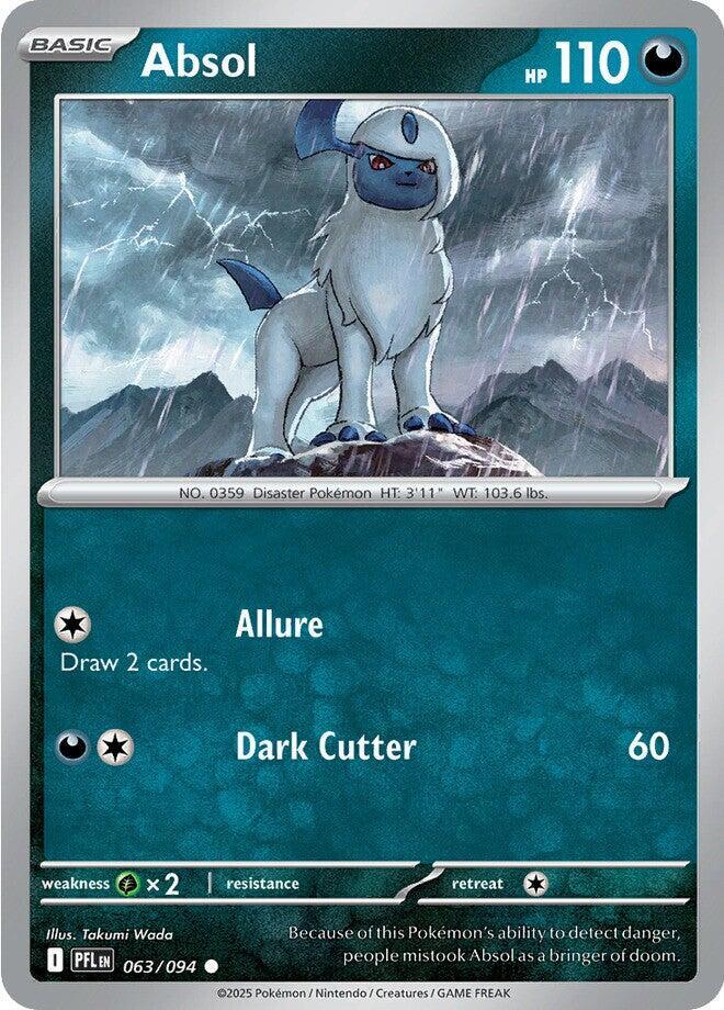 Absol Reverse Holofoil ME02: Phantasmal Flames Common 063/094