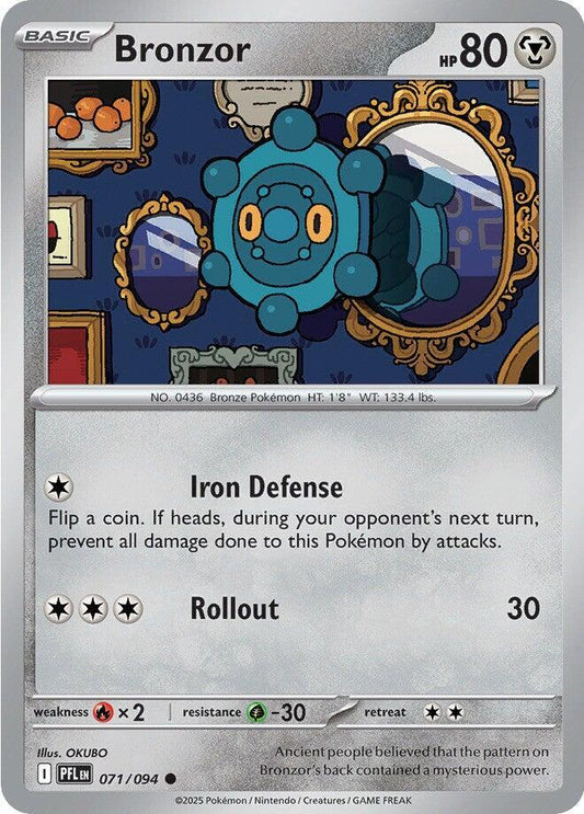 Bronzor Normal ME02: Phantasmal Flames Common 071/094