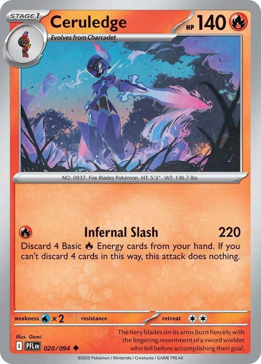Ceruledge Normal ME02: Phantasmal Flames Uncommon 020/094