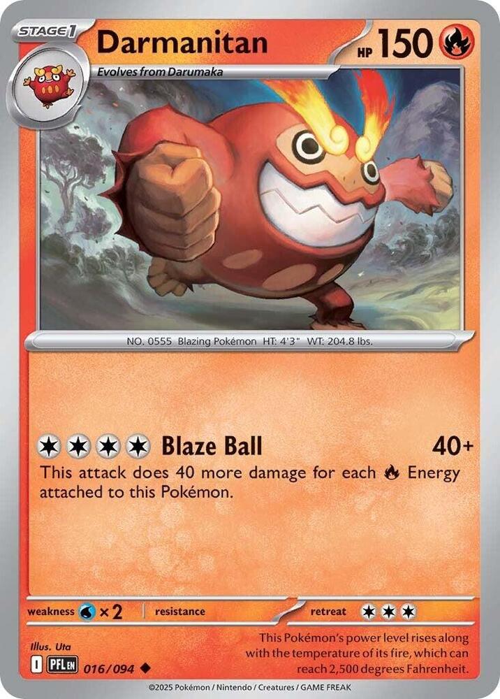 Darmanitan Reverse Holofoil ME02: Phantasmal Flames